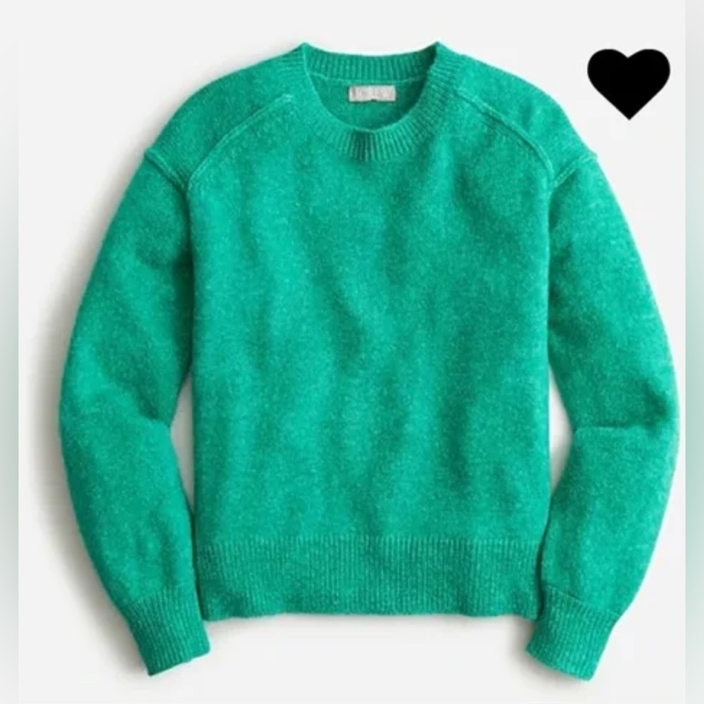 J.Crew Relaxed Pullover Sweater Merino/Alpaca Blend Kelly Green,Small - Picture 8 of 8